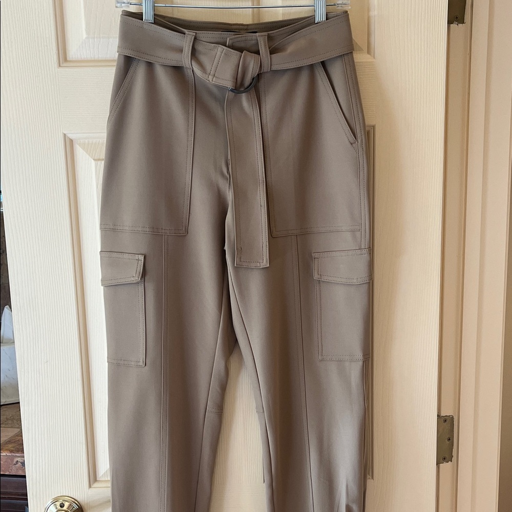 Banana Republic Taupe Belted Cargo Pants